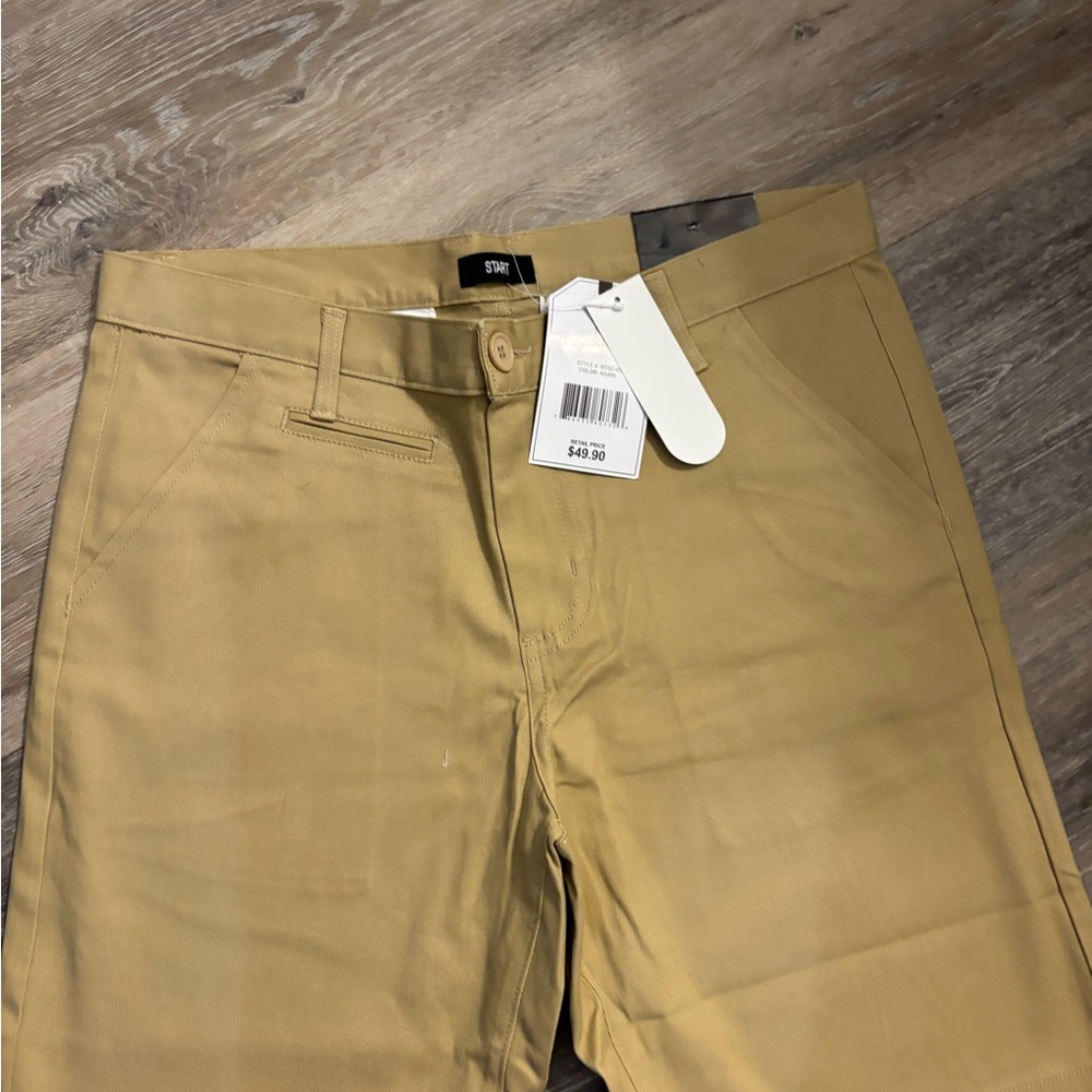 Men's Start Tan Chino Shorts Sz 32 NWT - Picture 2 of 4